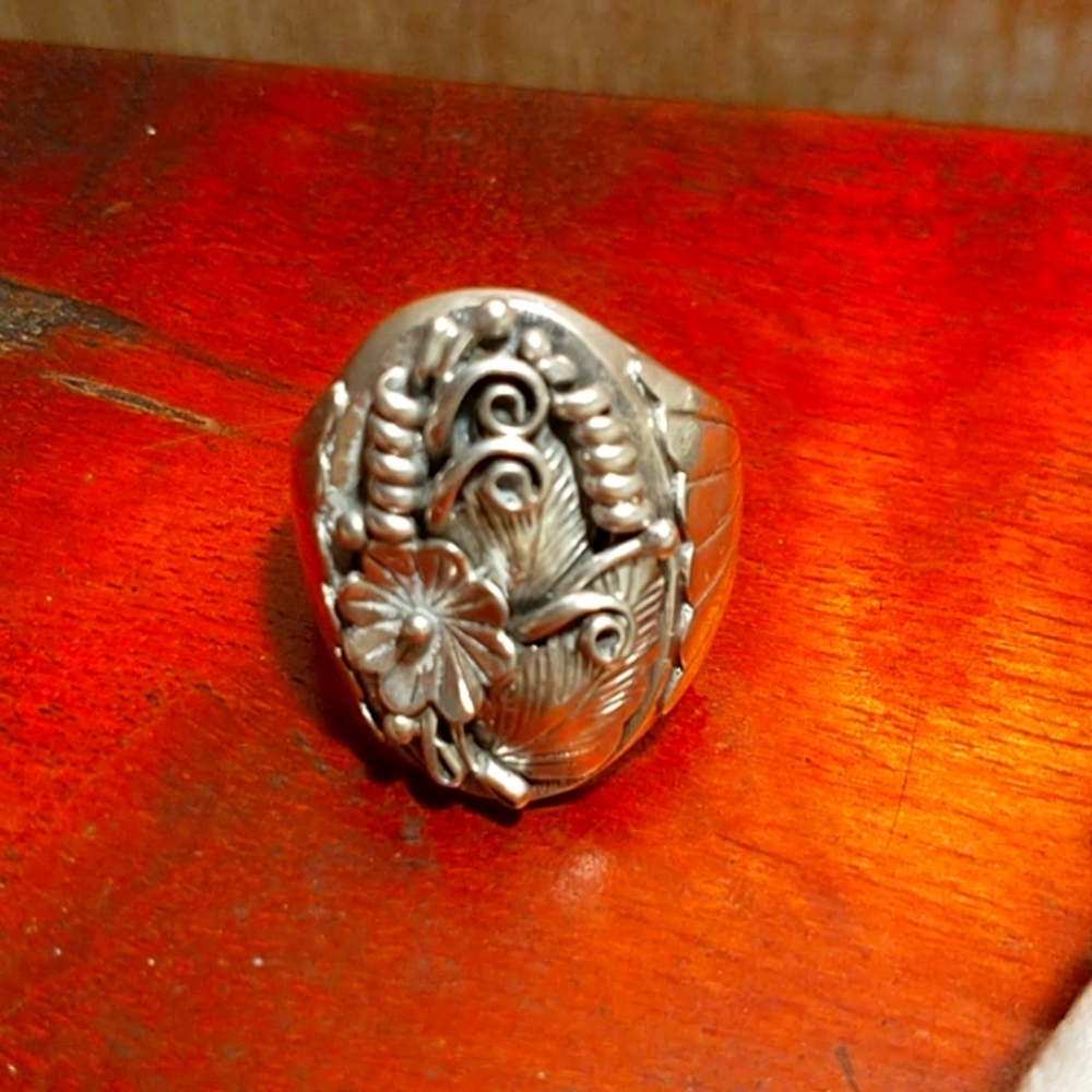 Men's ring silver 1 oz